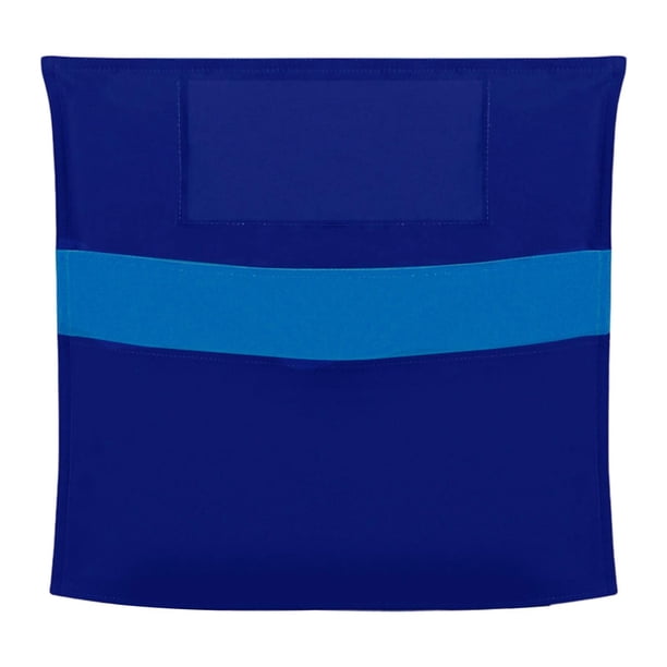 Bolsillos para sillas de aula, solución de almacenamiento para sillas con etiqueta de nombre y múltiples bolsillos. Azul oscuro