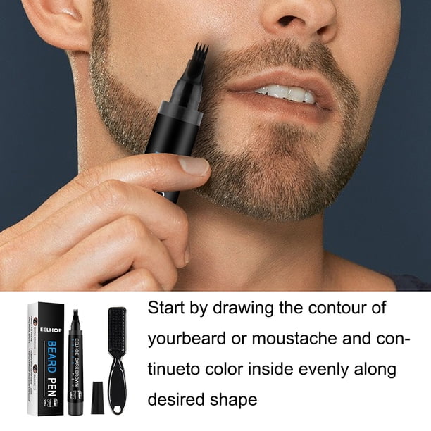 Relleno de barba de 4 puntas para hombre herramienta de peinado para mejorar el vello Facial potenciador de barba