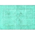 thumbnail image 1 of Ahgly Company Machine Washable Indoor Rectangle Persian Turquoise Blue Traditional Area Rugs, 7' x 9', 1 of 4