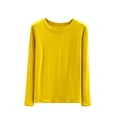 thumbnail image 3 of Bovxnpu Women's Pajama Tops Long Sleeve Crewneck Loose Lounge Top Casual Sleepwear, 3 of 6
