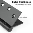 thumbnail image 2 of Stainless Steel Black 4Inch Door Hinges for Exterior Doors Ball Bearing Door Hinges 4In X 4In Door, 2 of 5