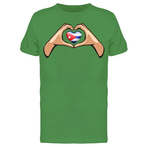 Cuba Flag And Hand Tee Men's -Image by Shutterstock