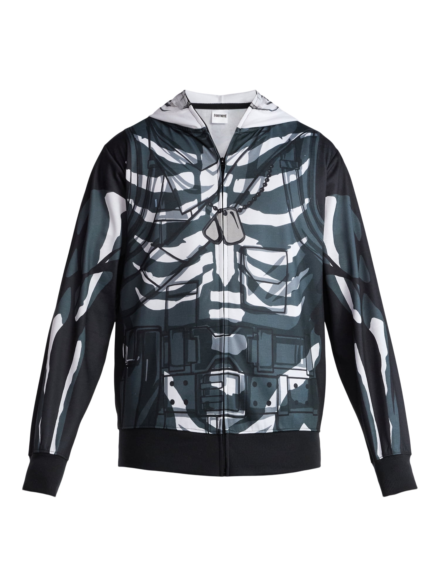 Fortnite, Men's & Big Men's Halloween Cosplay Hoodie, Skull Trooper, Sizes S-3XL