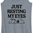 thumbnail image 3 of Peanuts - Resting My Eyes Snoopy - Women's Racerback Tank Top, 3 of 6