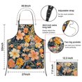 thumbnail image 3 of Pioneer Flower Floral Print Pattern Apron-Garden Aprons for Women with Pockets-Cotton Linen Waterproof Kitchen Cooking Gardening Aprons Adjustable for Kitchen,Cooking,BBQ and Salon 33x27 Inch, 3 of 7