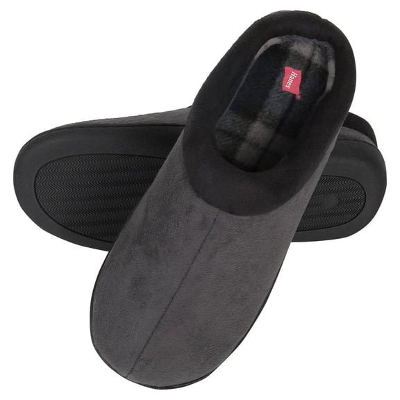 Hanes Mens Slip On Clog Slipper House Shoes with Indoor/Outdoor Sole