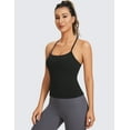 thumbnail image 2 of CRZ YOGA Butterluxe Racerback Tank Tops for Women Spaghetti Strap Padded Workout Camisole with Built in Bra, 2 of 4