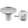 thumbnail image 4 of Fast Flow Siphon Guard for Shower Replacement Chrome Shower Drainage Cover, 115mm, Universal Fit, 4 of 5