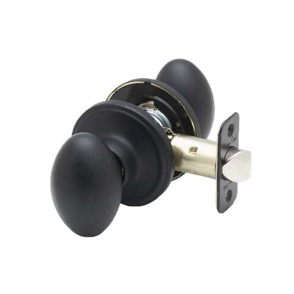 Copper Creek EK2020BC Egg Door Knob, Passage Function, 1 Pack, in Black C63