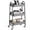 Gray, variant on CONCETTA 3-Tier Utility Rolling Cart, Metal Mobile Storage Rack with Lockable Castors for Office, School, Bathroom, Pink