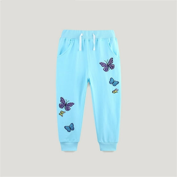 Children's Sports Pants Boys and Girls Universal Cotton Pant Fashion Printed Outer Trousers Casual Loose and Versatile Trouser