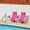 Pink, variant on Folding Backpack Beach Chair Set of 2, 4 Positions Lay Flat Beach Chairs with Cup Holder& Storage Back Pouch& Backpack Straps& Adjustable Headrest for Sunbathing, Pool, Support 330 LBS, Pink