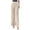 Beige, variant on Tanghaowl Women's Pants, Women's Lightweight Chiffon High Elastic Waist Flowing Trousers Flared Straight Leg Wedding Culottes White S