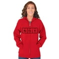 thumbnail image 3 of Ba Co N Bacon Food Science Nerd Geeky Unisex Fleece Graphic Zip Up Hoodie Brisco Brands 2X, 3 of 5