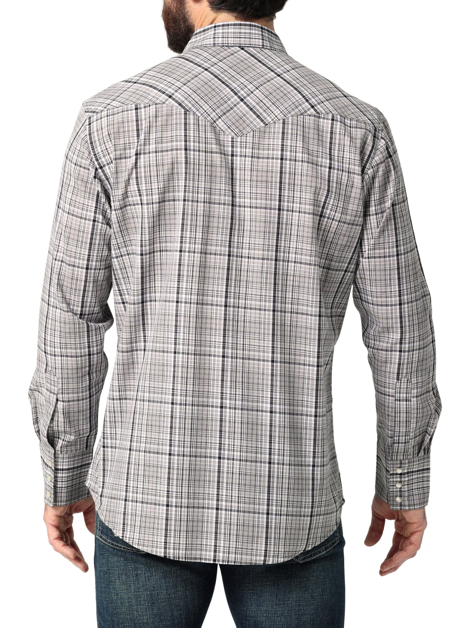 Wrangler® Men's Long Sleeve Western Plaid Shirt
