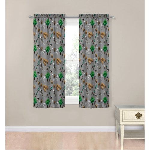Minecraft Survive Room Darkening Curtain Panels (Set of 2) - Walmart