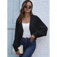 thumbnail image 4 of Cardigan Sweaters for Women Open Front Cropped Cardigan Sweater Long Sleeve Knit Bat Sweaters Shrug Top, 4 of 10
