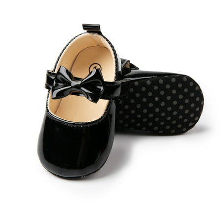 

Baby Soft-soled Mary Jane Shoes With Bow Decor