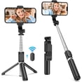 thumbnail image 1 of Portable Selfie Stick, Handheld Tripod with Detachable Wireless Remote and Mini Tripod Stand Selfie Stick for iPhone 13, 12, 11, XR, Pro, Max, Plus, SE, Android Phone, 1 of 5