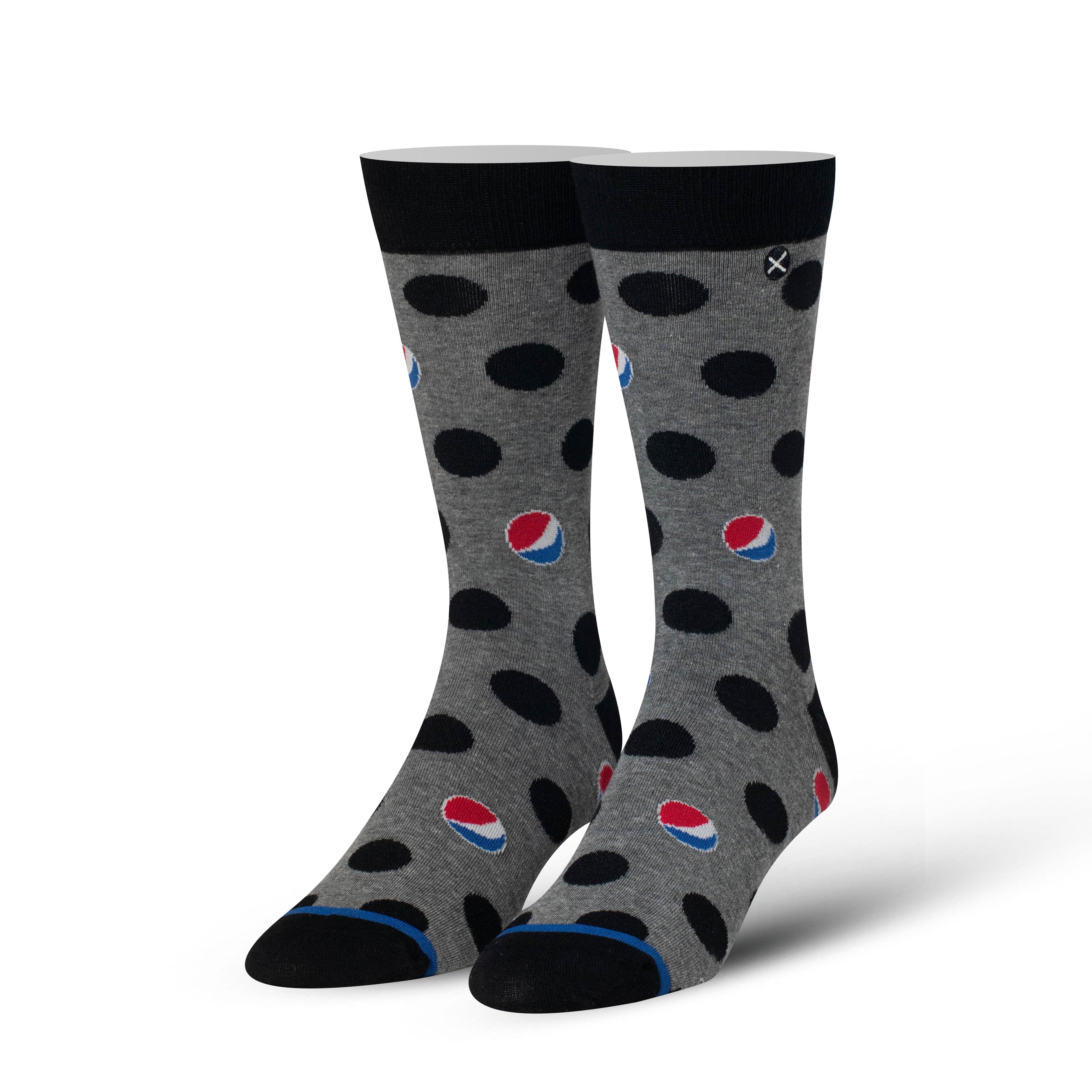 Odd Sox Odd Sox, Unisex, Food, Pepsi Spots Logo, Dress Socks, Novelty Cool Silly Funny