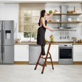 thumbnail image 5 of LUISLADDERS 2 Step Ladder Woodgrain Aluminum Folding Step Stool Sturdy Lightweight Ladders, 5 of 9
