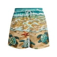 thumbnail image 4 of Summer Savings Clearance! Stamzod Mens Swim Trunks Plus Size Quick Dry Mens Shorts Bathing Suit Fashion Print Drawstring Waist Mens Beach Shorts With Pocket, 4 of 6
