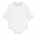 thumbnail image 3 of Coerni New Born Baby Cotton Romper Cute Long Sleeve Button Onesie Boys Girls Solid Soft Outfit Long Sleeve Crewneck Bodysuit, 3 of 9