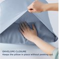 thumbnail image 2 of U by Bedsure Queen Cooling Pillow Cases - Rayon Derived from Bamboo, Washed Blue Set of 2,Pillow Covers with Envelope Closure, 2 of 6