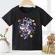 thumbnail image 3 of Dinosaur Kids T Shirt Hot Selling Fashion Cartoon Dinosaur Print Children's T-shirt Short-sleeved Base Shirt Stranger Things Tee, 3 of 5