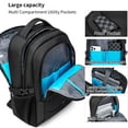 thumbnail image 3 of Mochila DUSLANG para portátil de viaje de 17 pulgadas con puerto USB, negra, 3 of 9