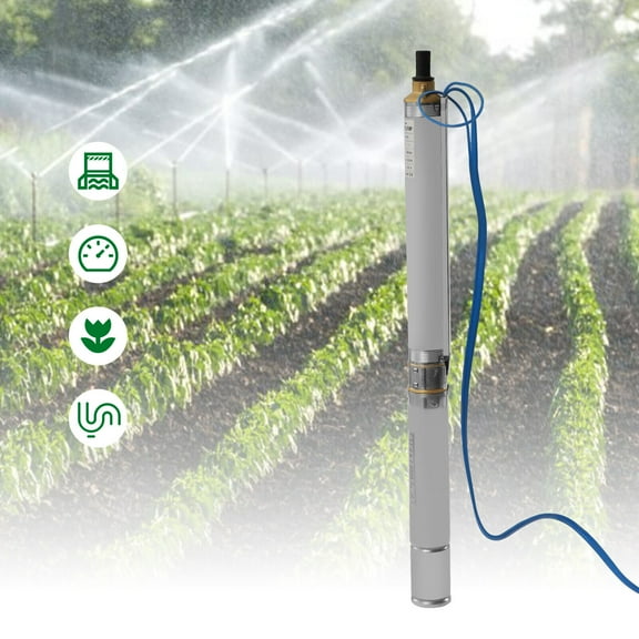 FETCOI 0.75HP 3in Deep Well Pump 16GPM Submersible Pump 295ft Stainless Steel Well Pump