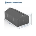 thumbnail image 2 of 12x20 FT Enclosed Metal Carport  All-Weather Car Port with Vertical Steel Roof & Man Door – Metal Garage Shed for Sedans, SUVs, Trucks – Gray, 2 of 7