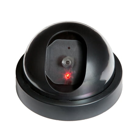 Fake Motion Detector Security Dome Camera with Flashing Red LED Light, Outdoor Dummy Wireless Camera for Homes and Businesses By Everyday Home-