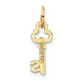 thumbnail image 4 of 14K Yellow Gold Fancy Key Shape Design Letter S Initial Charm Pendant, 4 of 5