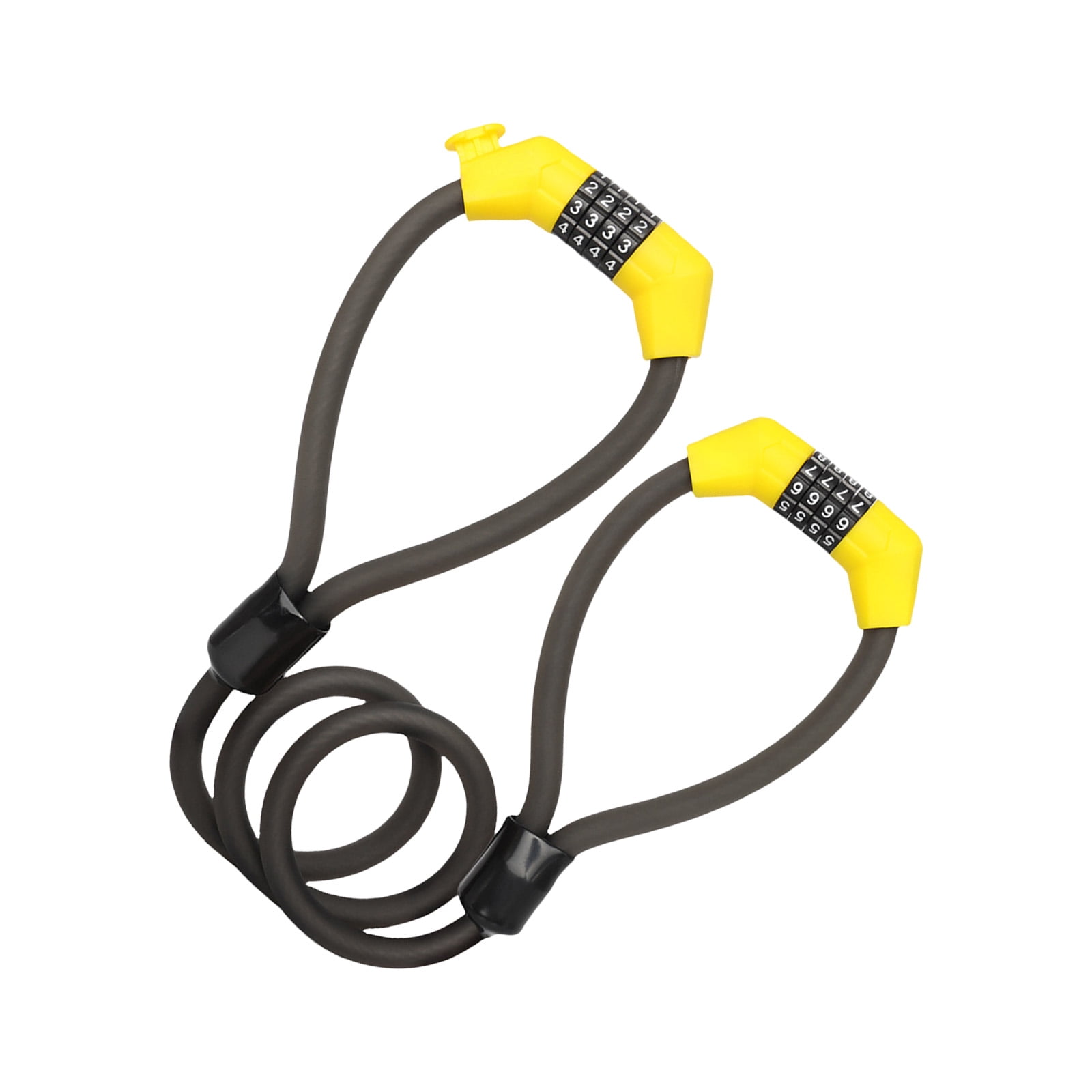 Portable Bicycles 4 Digit Security Password Lock High Security Padlock AntiTheft Bicycles Cable Locks for Mountain Bike