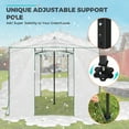 thumbnail image 3 of EAGLE PEAK 12x8 Portable Large Walk-in Instant Greenhouse with Support Pole, Pop-up Easy Setup Outdoor Plant Gardening Green House Canopy, White, 3 of 10