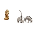thumbnail image 1 of Figura de león, estatua de , adorno de resina y cerámica, escultura única hecha a mano, ideal para la oficina o la decoración del hogar., 1 of 8
