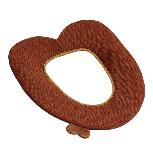 Laklulu Thicken Washable Waterproof Zipper Style Velvet Plush Autumn Winter Soft Toilet Mat