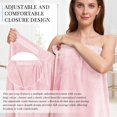 thumbnail image 3 of Toalla Robe PJGGZ para mujer, ajustable, talla S/M, rosa claro, 3 of 5