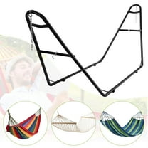 LAZY BUDDY Universal 2 Person Hammock Stand for Outside, Heavy Duty Steel Hammock Stand for 9-14FT Hammocks, 550lbs