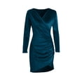thumbnail image 4 of Économies de Rentrée Scolaire! Aqestyerly Robe Jupe Courte Sexy à Manches Longues et Col en V pour Femmes, 4 of 4