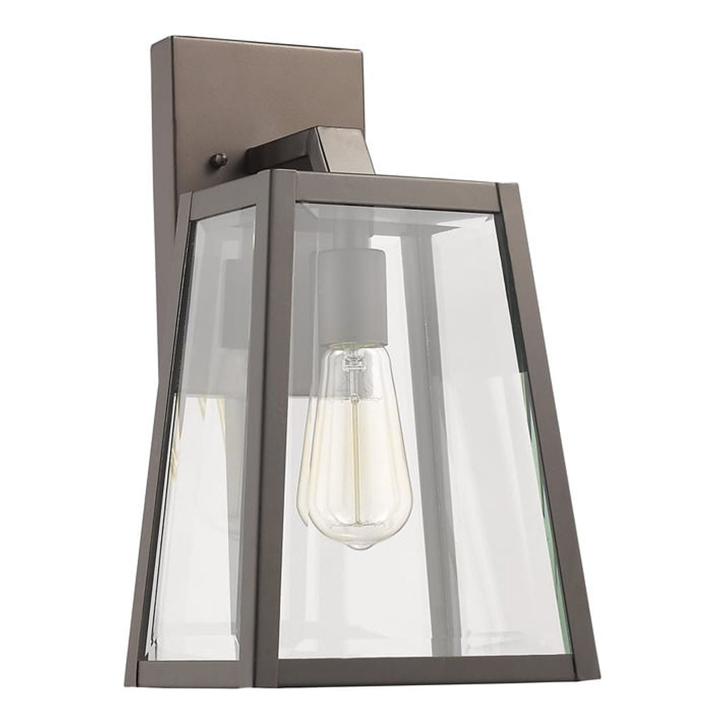 CHLOE Lighting LEODEGRANCE Transitional 1 Light Rubbed Bronze Outdoor Wall Sconce 14" Height