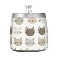 thumbnail image 7 of Yayeee Ashtray with Lid for Cigarette Smokeless Stainless Steel Home Ash Holder, Light Gray Cat Pattern, 7 of 7