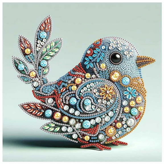 5D DIY Diamond Painting Kit Colourful Bird Creative Handicraft for Home Wall Decor, Birthday or Christmas Gift