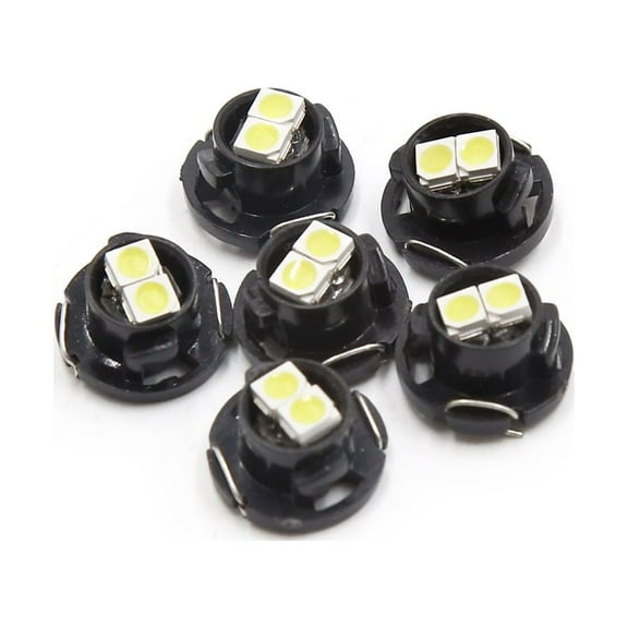 6Pcs White 5050 Car T4.7  Wedge Dashboard Dash Panel Light Bulb Interior