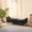 Black, variant on 68" Velvet Ottoman with Storage, End of Bed Bench with Armrests for Living Room, Entryway, Bedroom, Beige