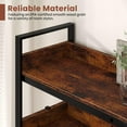 thumbnail image 6 of M optimized 5 Tier Bookshelf, L-Shaped Reversible Bookcase, Industrial Wooden Bookshelves with Open Shelves & Metal Frame, Adjustable Feet, Corner Shelf Storage Rack for Home Office Living Room, 6 of 7