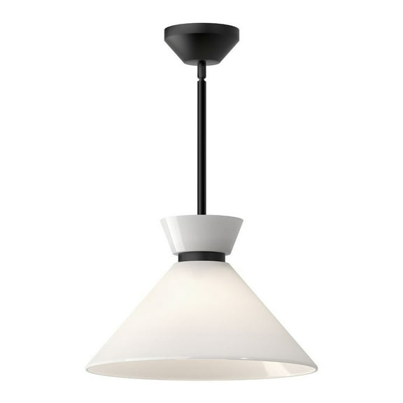 PD470514MBGO-Alora Lighting-Halston - 1 Light Pendant-9 Inches Tall and 14.13 Inches Wide-Matte Black Finish