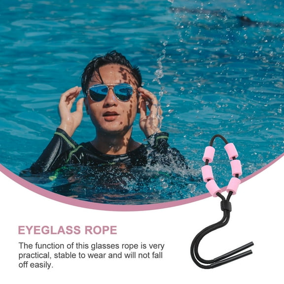 GOOHOCHY Pink Floating Glasses Lanyard for Sports and Swimming with Scalable Design and Foam Polyester Material 45cm