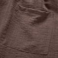 thumbnail image 3 of hlysgo Wide Leg Linen Shorts for Men Big and Tall Elastic High Waisted Pleated Loose Casual Comfy Shorts with Pockets Coffee,5xL, 3 of 5